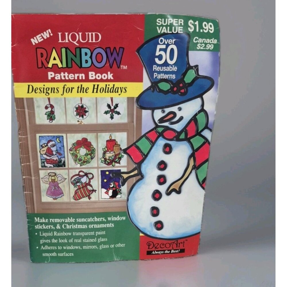 Liquid Rainbow Pattern Book Stained-glass, Suncatchers, Christmas Ornaments